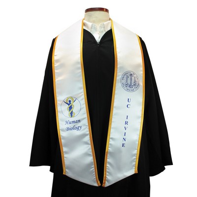 Graduation Sash - Custom Wet Dye With Binded Edge