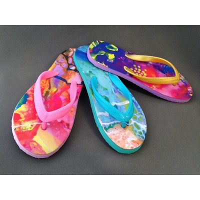 Men's Blank Sublimation Ready Flip Flop w/Plastic Strap - (Unassembled)