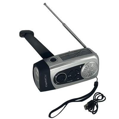 Dynamo Solar AM-FM Radio/Flashlight w/ USB