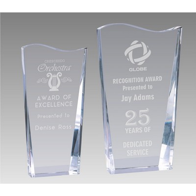 Slippery Slope Optic Crystal Award (4"x7¾")