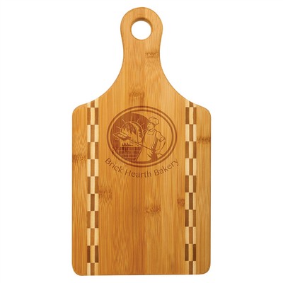 7" x 13.5" - Bamboo Cutting Board with Butcher Block Inlay