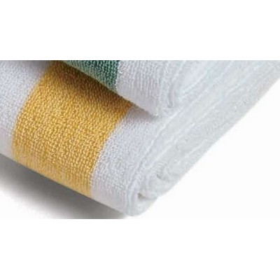 Cabana Premium White Cotton w/Yellow Stripe Towel