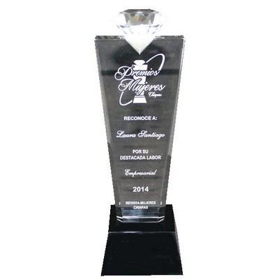 Crystal Diamond Tower Award, 11"