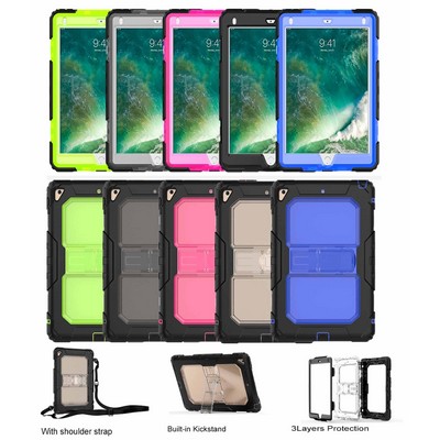 Kidder iPad 9.7" Protective Rugged Case with Kickstand & Shoulder Strap