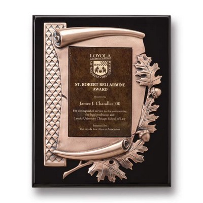 Oak Leaf Plaque - Gold/Ebony 10½"x13"