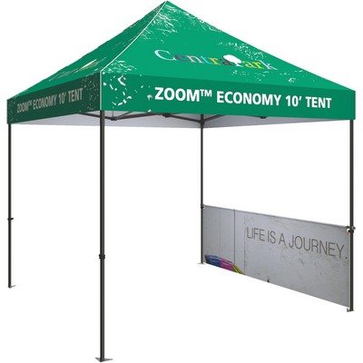 10' Zoom Outdoor Economy & Standard Tent Double-sided Half Wall Kit