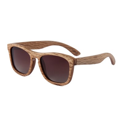 Cherry Wood Sunglasses - Gradient Brown Polarized Lenses - Cherry Wood Frames