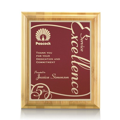 Bamboo/Marietta Plaque - Bamboo/Red 10½"x13"