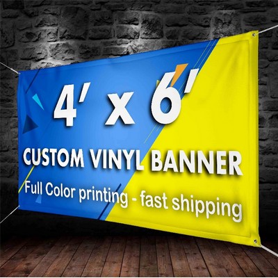 4'x6' Single Sided Printed fabric banner signs