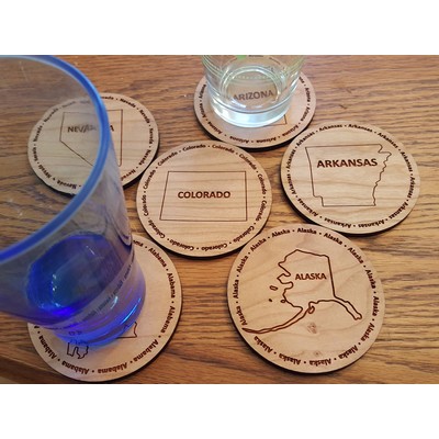 3.5" - Alaska Hardwood Coasters