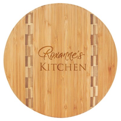 9.75" Round Bamboo Wood Cutting Board