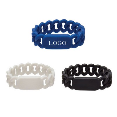 Chain Link Band Silicone Bracelet