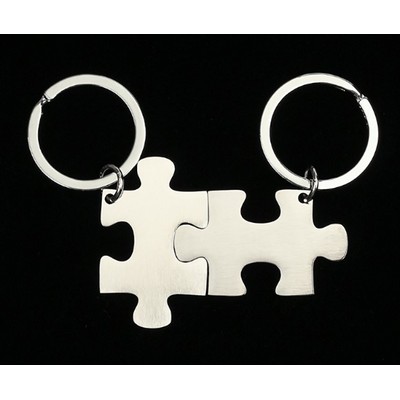 1" x 1.25" - Stainless Steel Puzzle Keychains