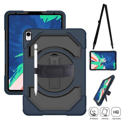 Kidder iPad Pro Protective Rugged Case with Kickstand & Shoulder Strap (Blue)