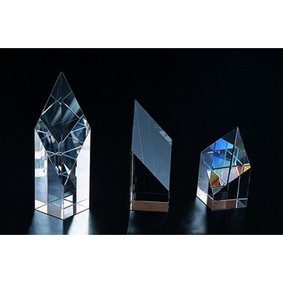 Straight Diamond optical crystal award/trophy 5"H