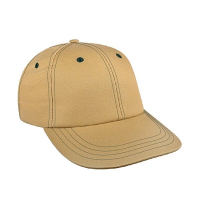 USA Made Low Style Contrast Stitched Twill Cap w/Self Strap