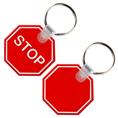 Soft Stop Sign Key Tag