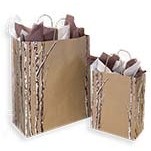 Birch Bliss Paper Shopping Bag (8"x4 3/4"x10 1/4")