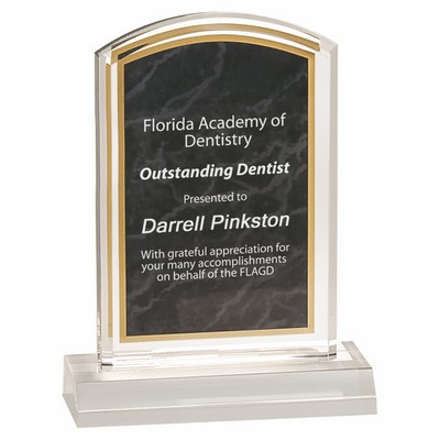 Black Marbleized Acrylic Award with 5" Base (4" x 6")