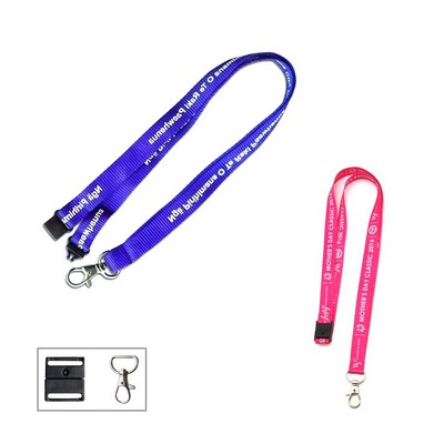 Silk Screen Printed Polyester Lanyard 36" Length