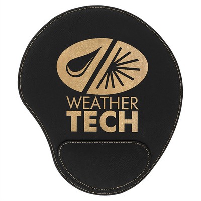 Laserable Leatherette Mouse Pad – Black-Gold