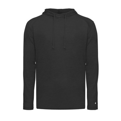 Men's Tri-Blend Surplice Long Sleeve Hooded T-Shirt