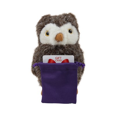 soft plush Owl with gift card sack