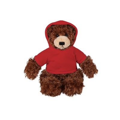 soft plush Chocolate Brandon Bear with hoodie