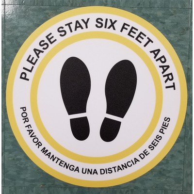 6 Feet Apart Floor Decal