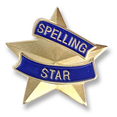 7/8" Spelling Star Lapel Pin