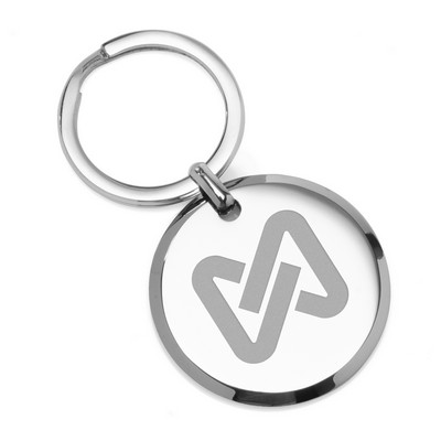 Round Engravable Stainless Steel Key Chain