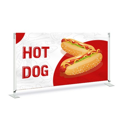 Hot Dog Pre Printed Fabric Barrier White 72" x 36" x 13.5