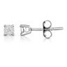 Jilco Inc. 0.10 TWT Sterling Silver Diamond Solitaire Earrings