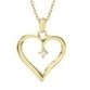 Jilco Inc. Yellow Gold Diamond Heart Necklace