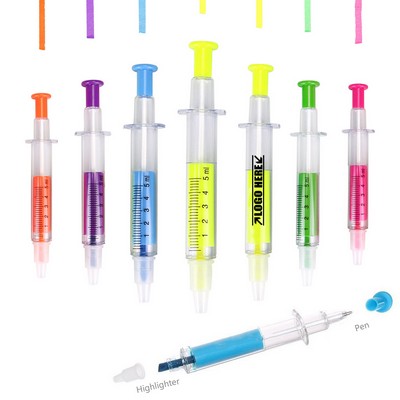 Syringe Shaped Pen w/Hightligher