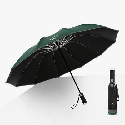 42'' LED Auto Reflector Folding Inverted Umbrella