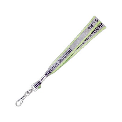 Reflective Safety Lanyard w/ Small J-Hook (3/4 x 36)