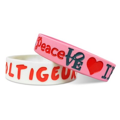 Sprinters 3/4" Custom Silicone Bracelet - Colorful