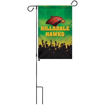 12" x 18" Custom Single Reverse Garden Banner with Hardware