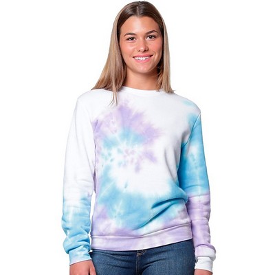 Unisex Swirl Tie Dye Crew Sweatshirt