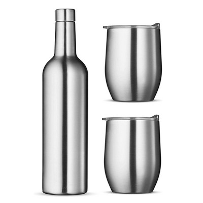 Vacuum-Insulated Wine Gift Set, 500Ml And 350Ml Wine Tumblers Stainless Steel Vacuum