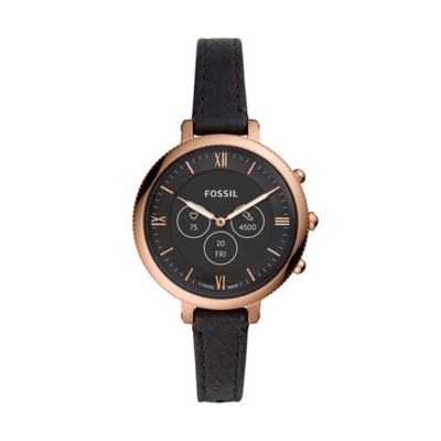 Fossil Smartwatch HR Monroe Black Leather