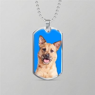 Single Side Dog Tag Necklace