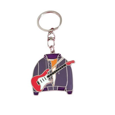 Custom Cloth Shaped Zinc Alloy Keychain Imitation Enamel Keychain- One Side Printing