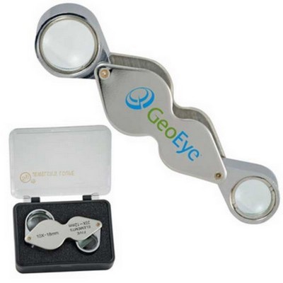 10x 20x Dual Lens Metal Jewelers Loupe