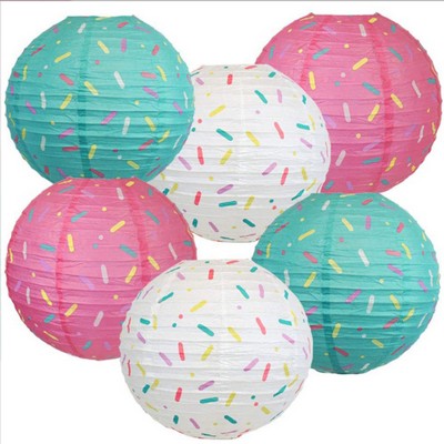 10 Inches Colorful Round Paper Lantern