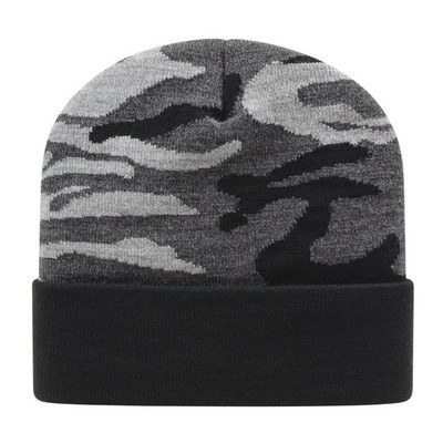 Cap America® USA Made Urban Camo Knit Beanie (Blank)