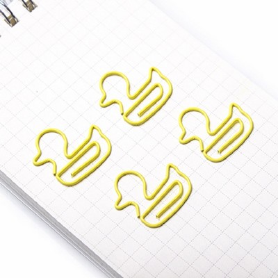 Cartoon Duck Shaped Metal Paperclip w/Box