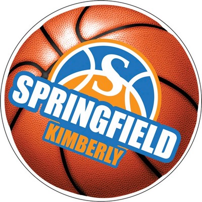 Custom Circle Basketball Car Magnet (5.75")