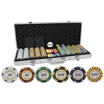 Clay Monte Carlo 14 gram 500 poker chips set with Aluminum case